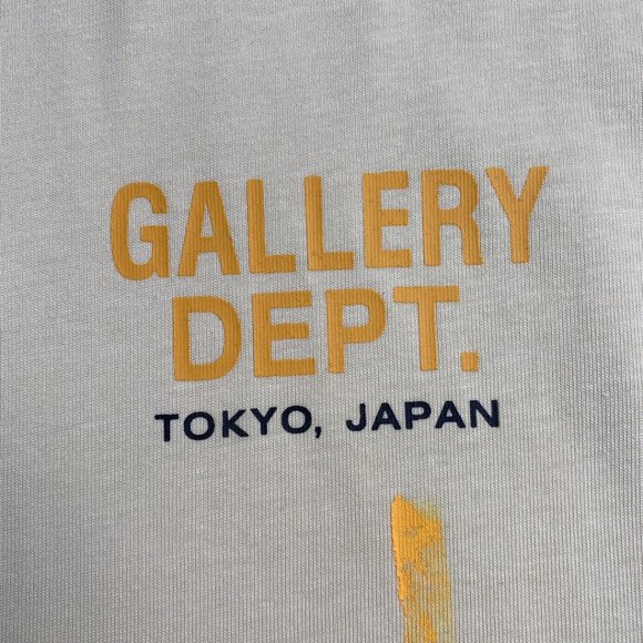 Gallery Cream Short Sleeve Splash Print Letter T-Shirt - Picture 12 of 13